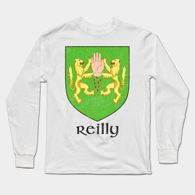 Reilly / Faded Style Family Crest Design Long Sleeve T-Shirt by feck!